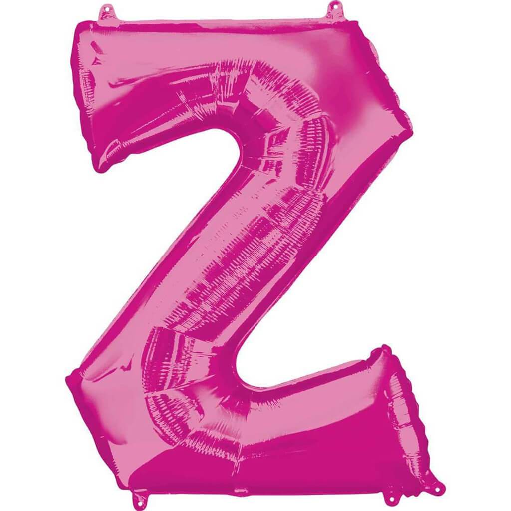 Foil Balloon Letter Z 34in, Pink