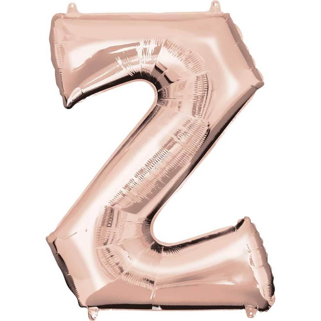 Foil Balloon Letter Z 34in, Rose Gold