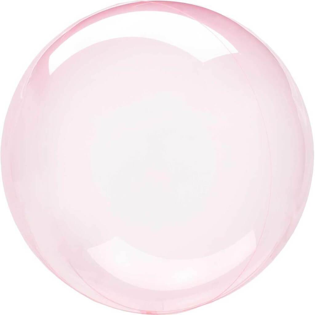 Crystal Clear Dark Pink Foil Balloon, 18in