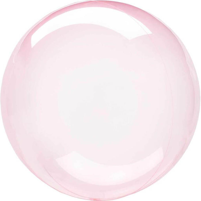 Crystal Clear Dark Pink Foil Balloon, 18in