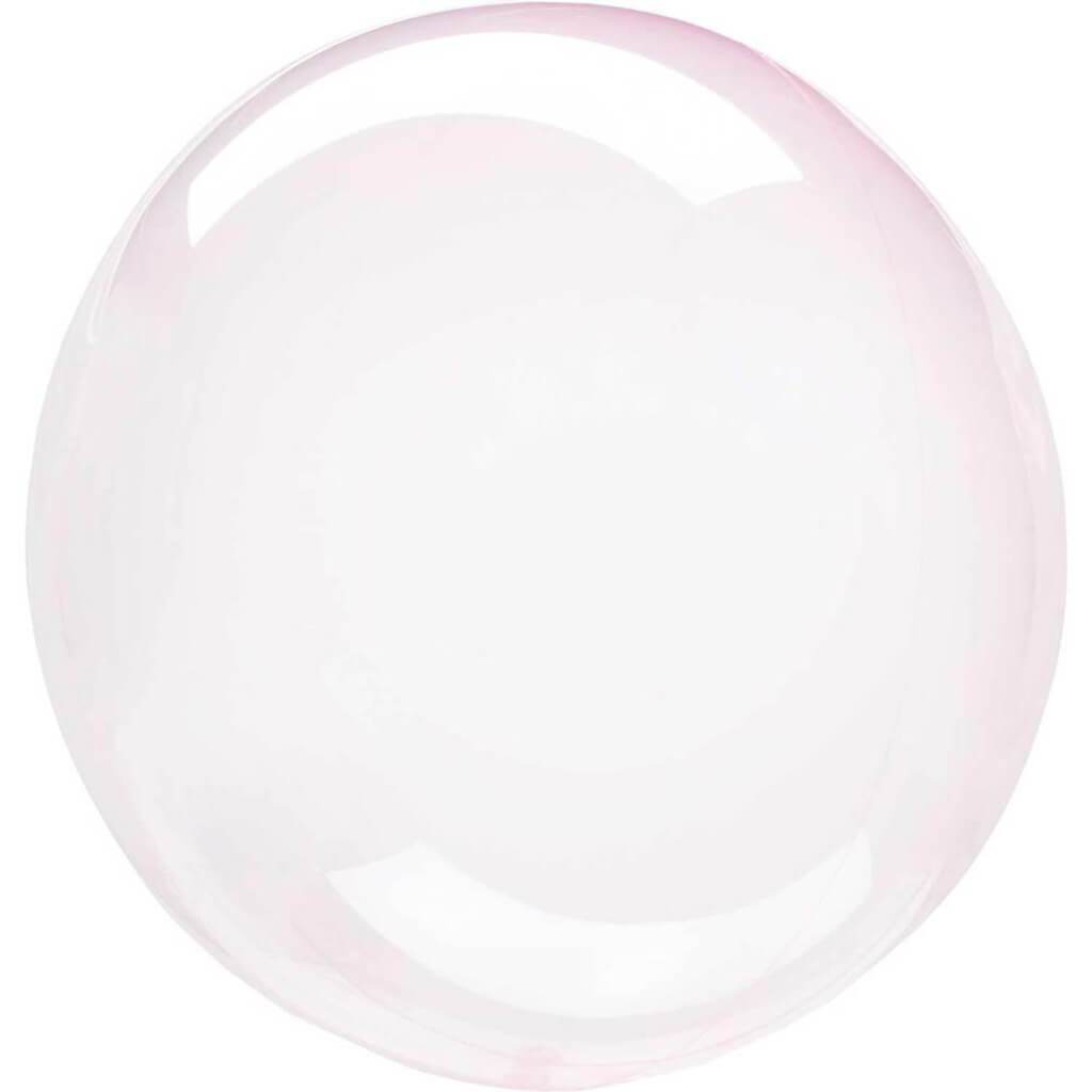 Crystal Clear Light Pink Foil Balloon, 18in