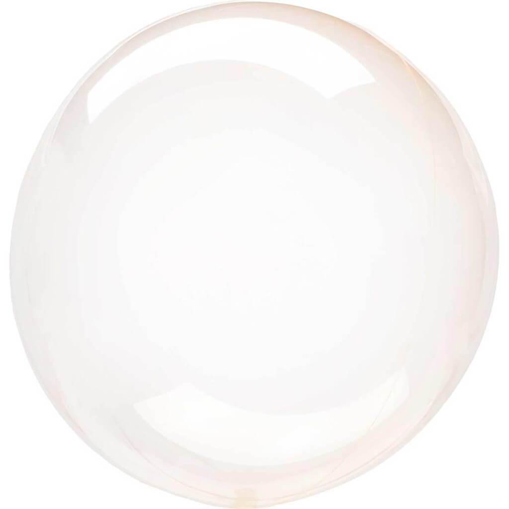 Crystal Clear Orange Foil Balloon, 18in