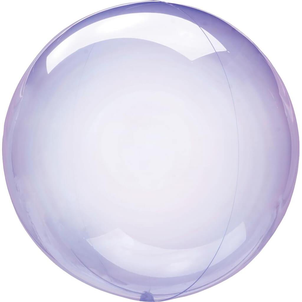 Crystal Clear Purple Foil Balloon, 18in