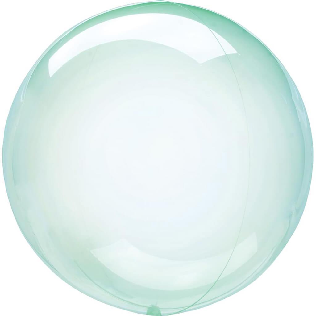 Crystal Clear Green Foil Balloon, 18in