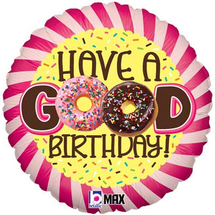 Donut Birthday Foil Balloon, 18in