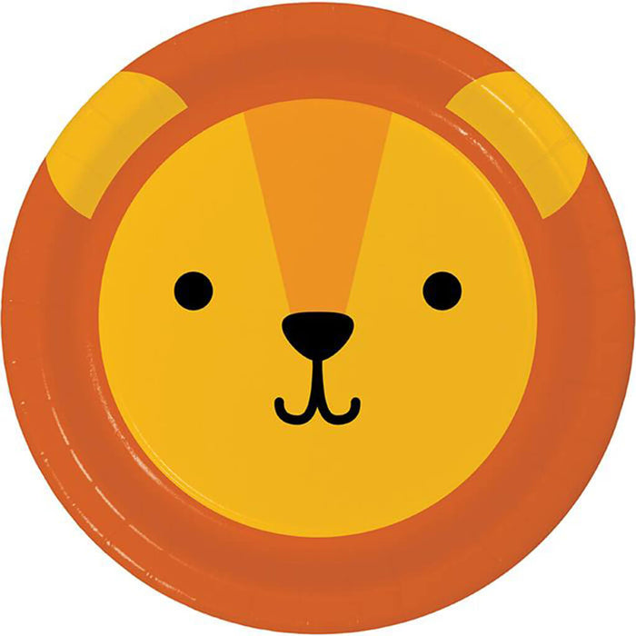 Animal Faces Lion Dinner Plates 8ct
