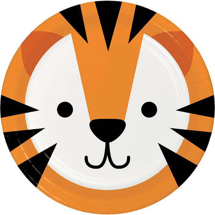 Animal Faces Tiger Dinner Plates 8ct