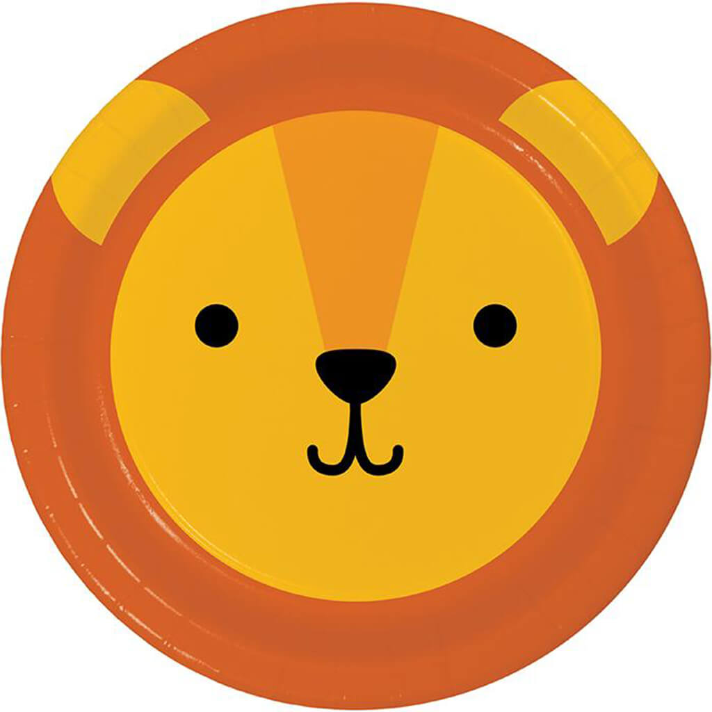 Animal Faces Lion Dessert Plates 8ct