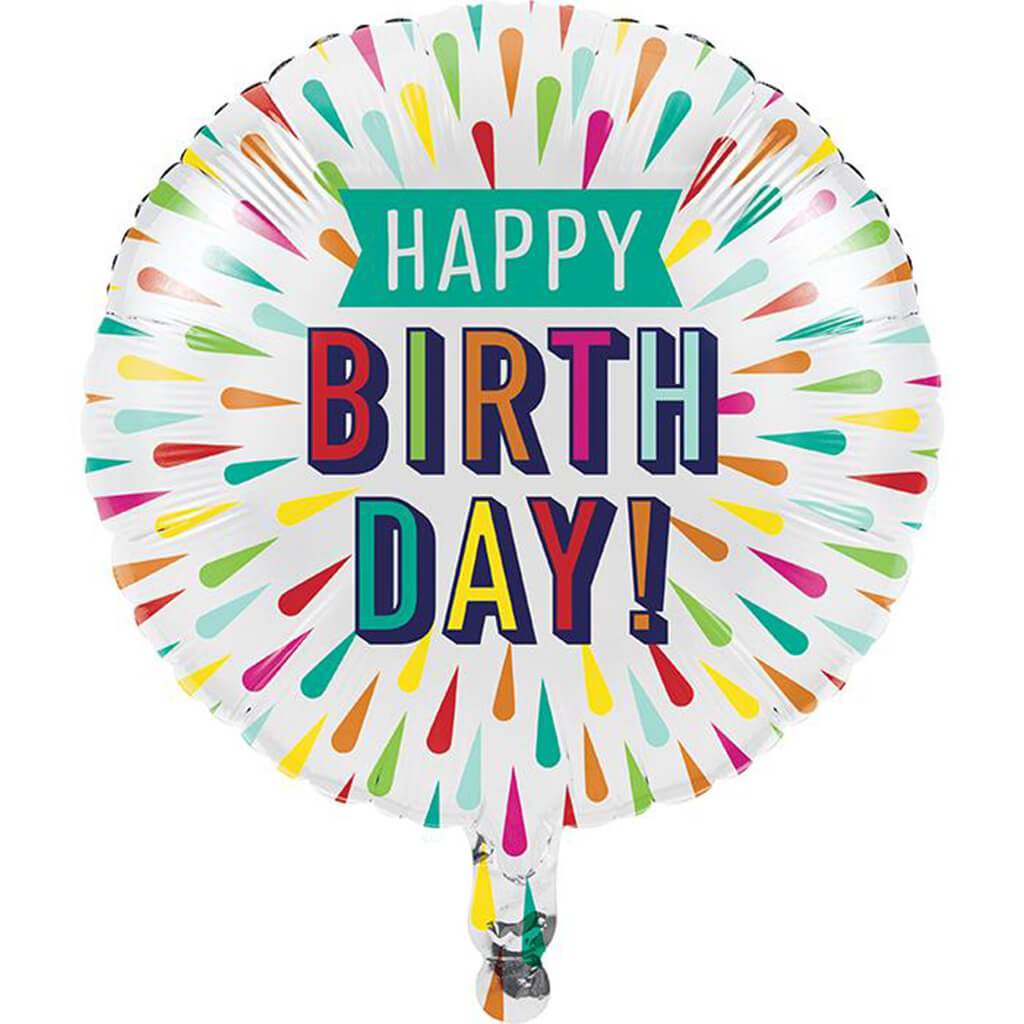 Birthday Burst Foil Balloons 18in