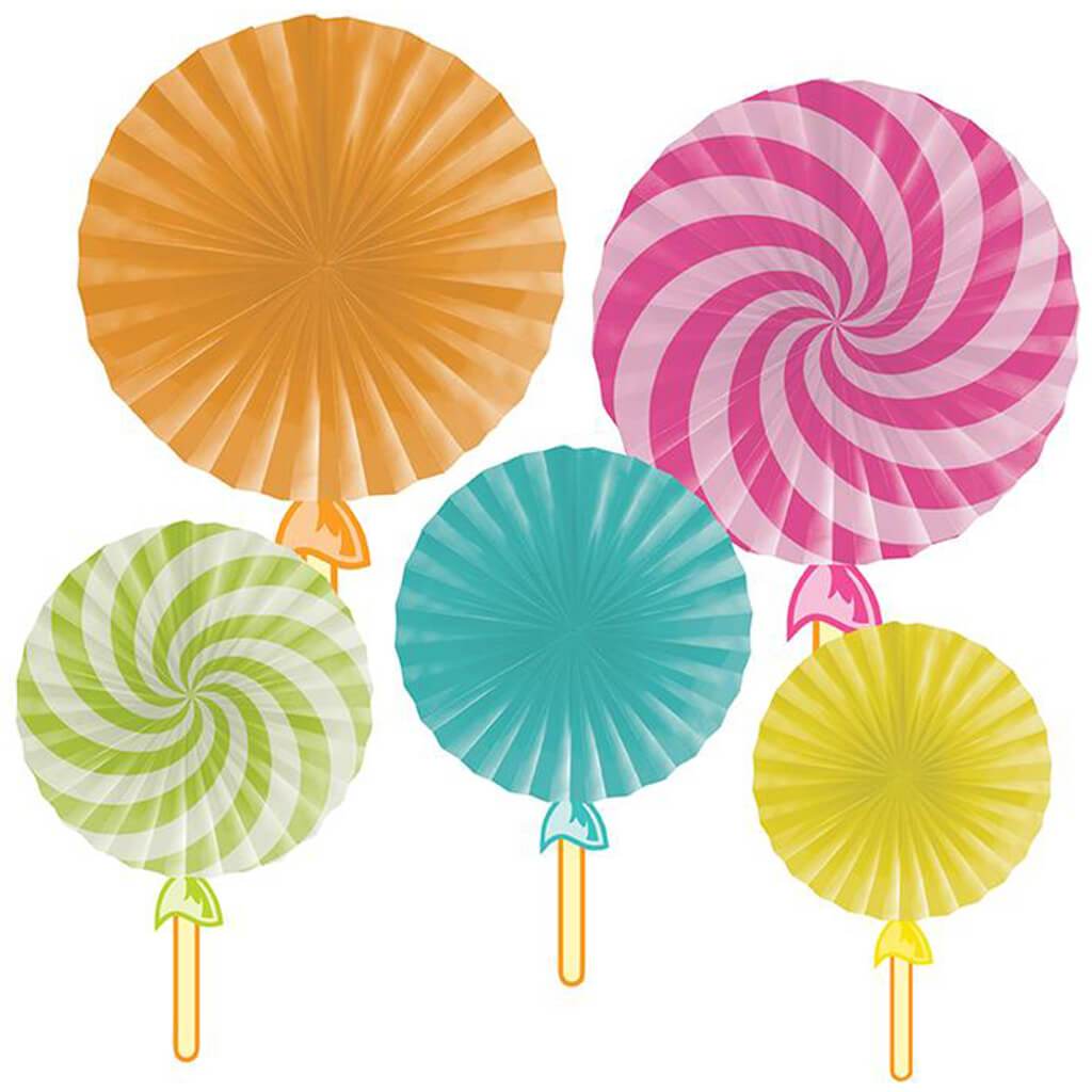 Candy Shop Party Paper Fans