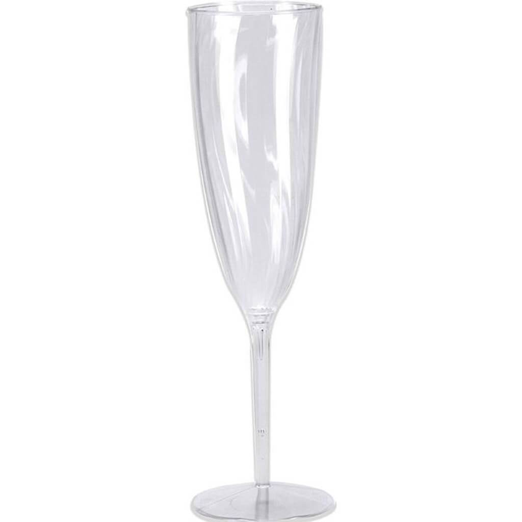 Clear Plastic Champagne Glasses 8ct 6oz