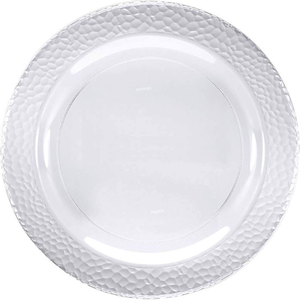 Clear Pebble Plastic Dinner Plates 10ct