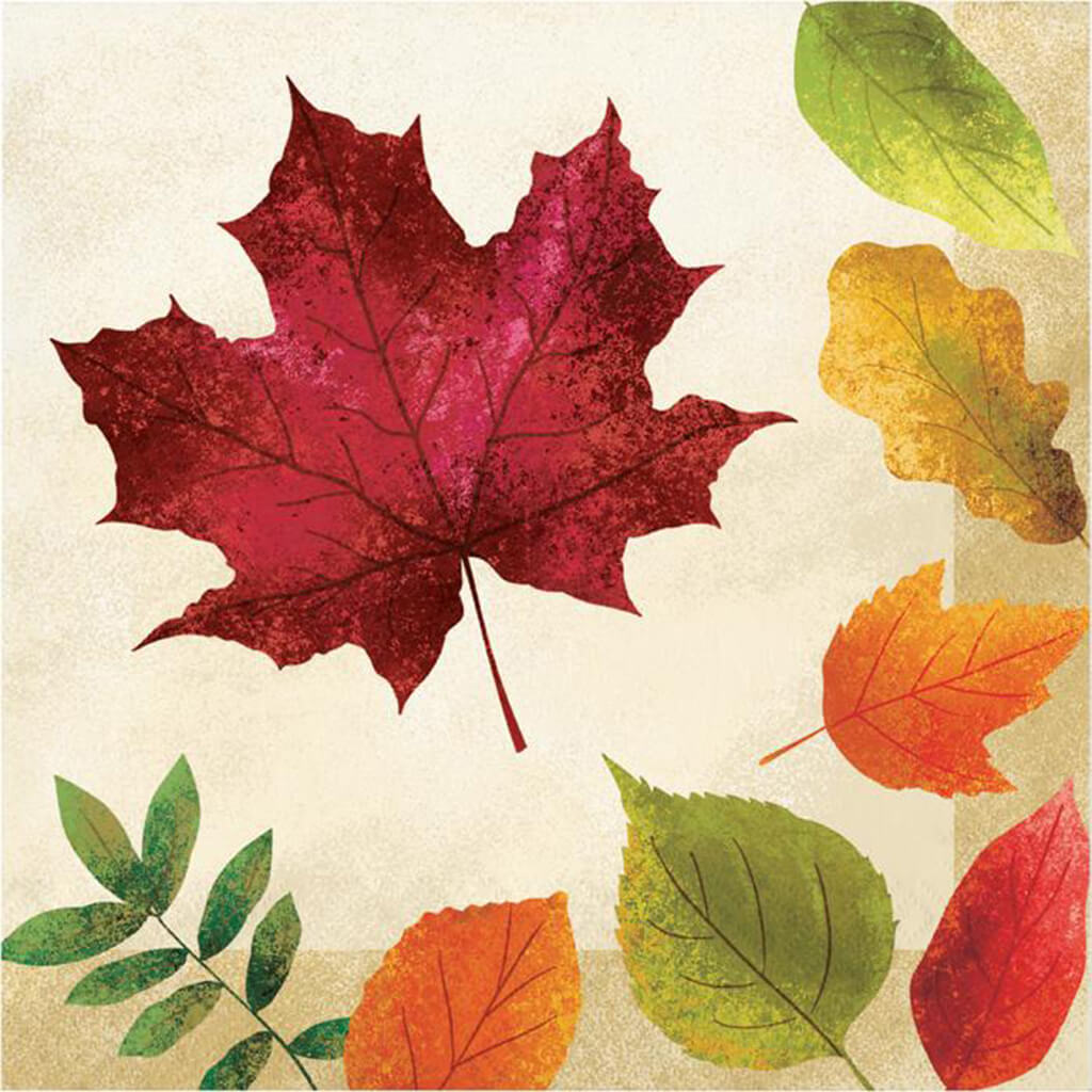 Colorful Leaves Luncheon Napkins 2ply 16ct