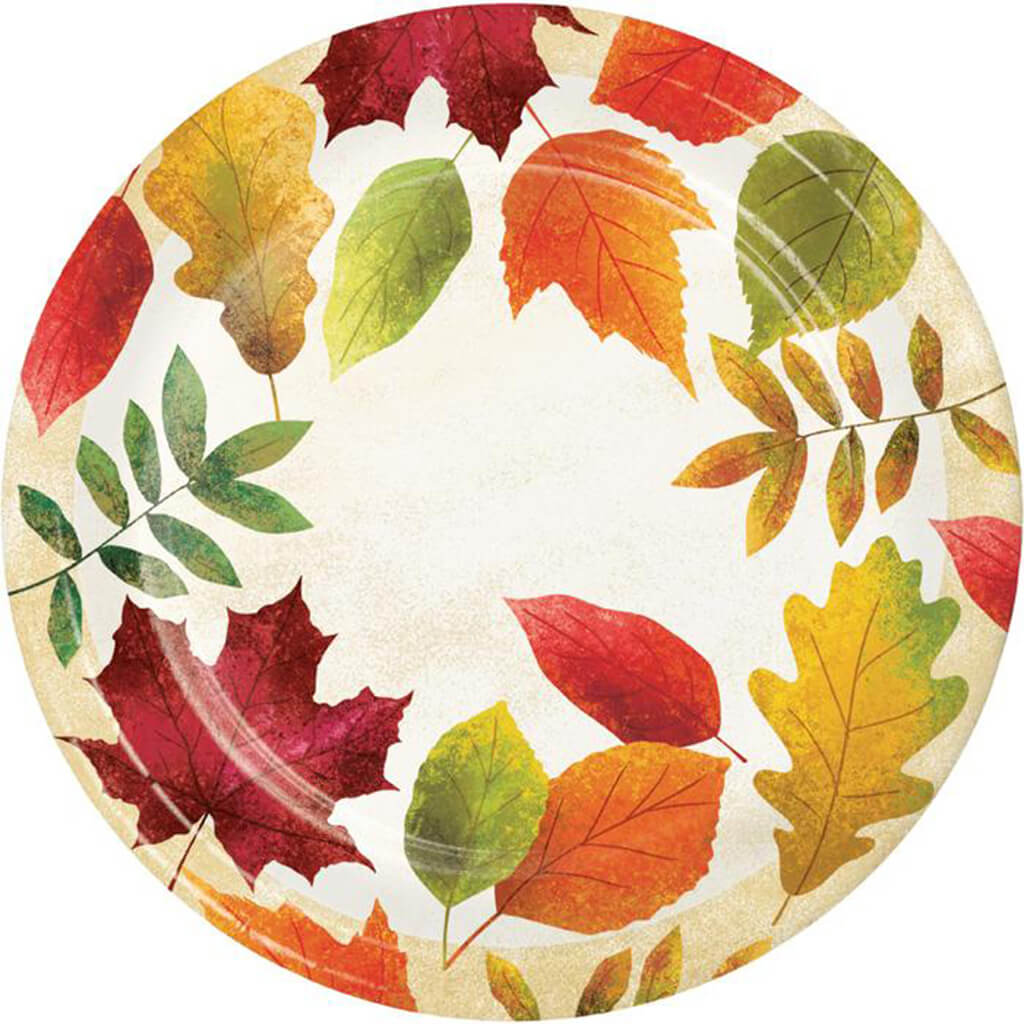 Colorful Leaves Dessert Plates 8ct