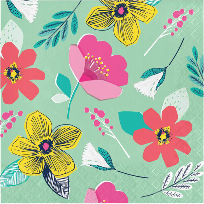 Florals Lunch Napkins 16ct