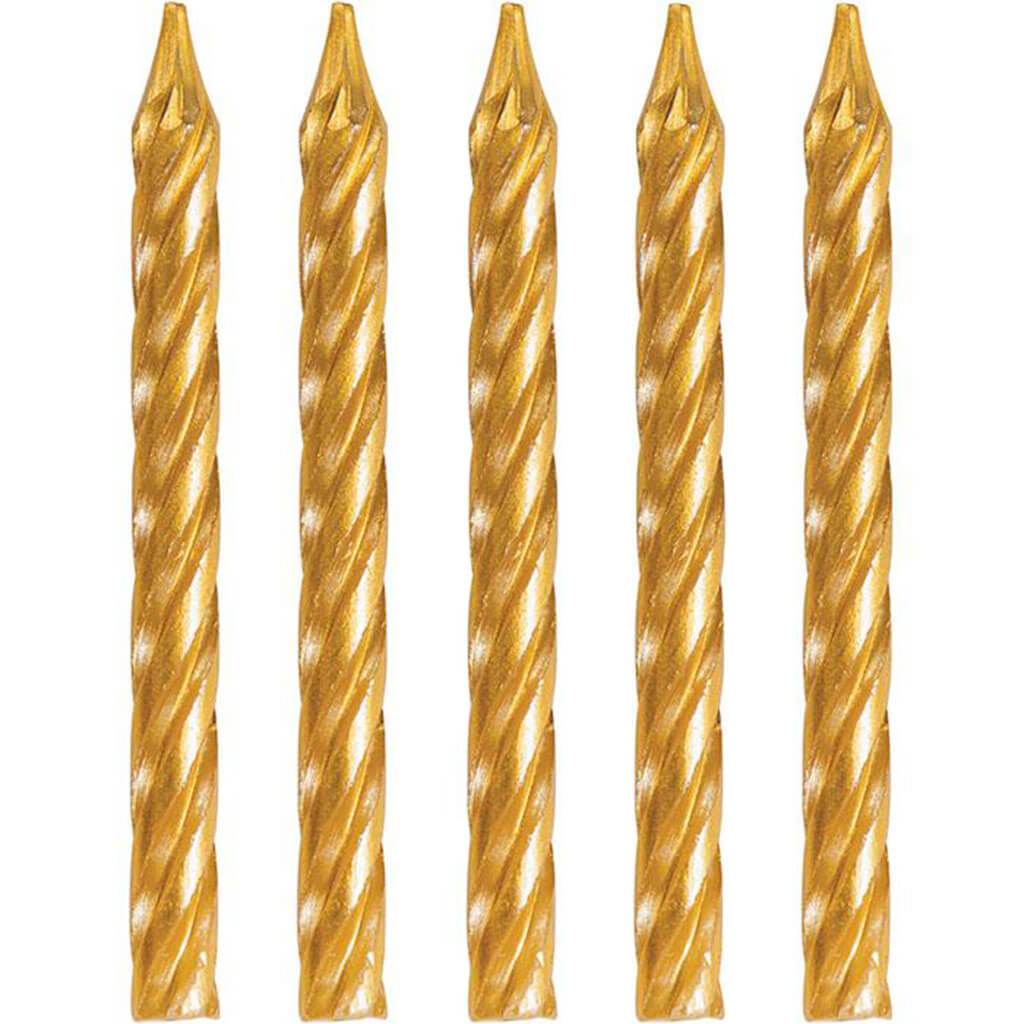 Gold Spiral Candles