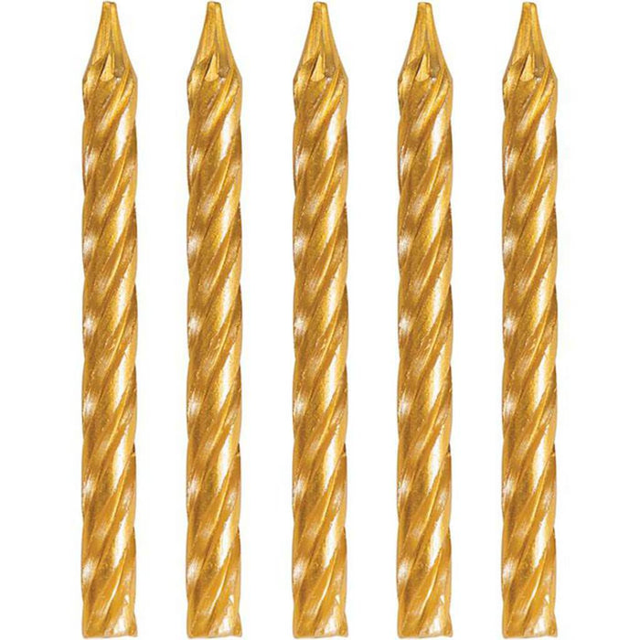 Gold Spiral Candles