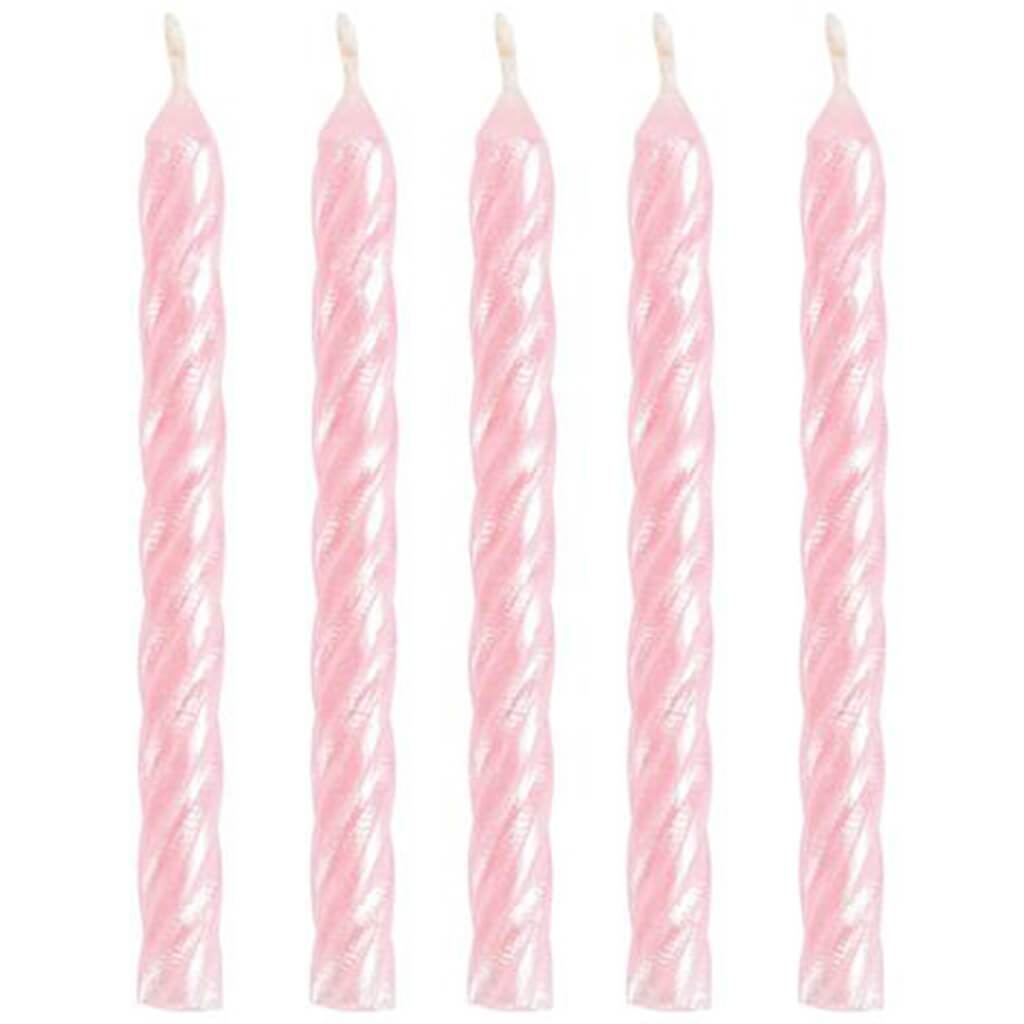 Iridescent Spiral Candles 24ct