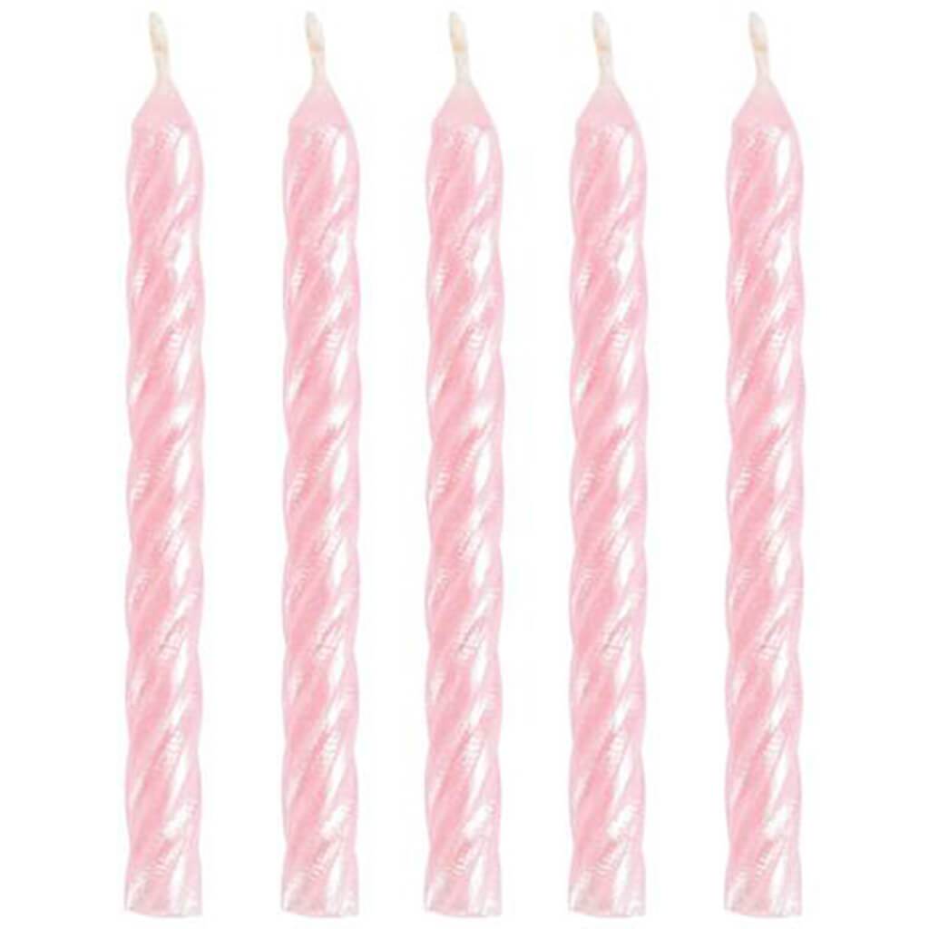 Iridescent Spiral Candles 24ct