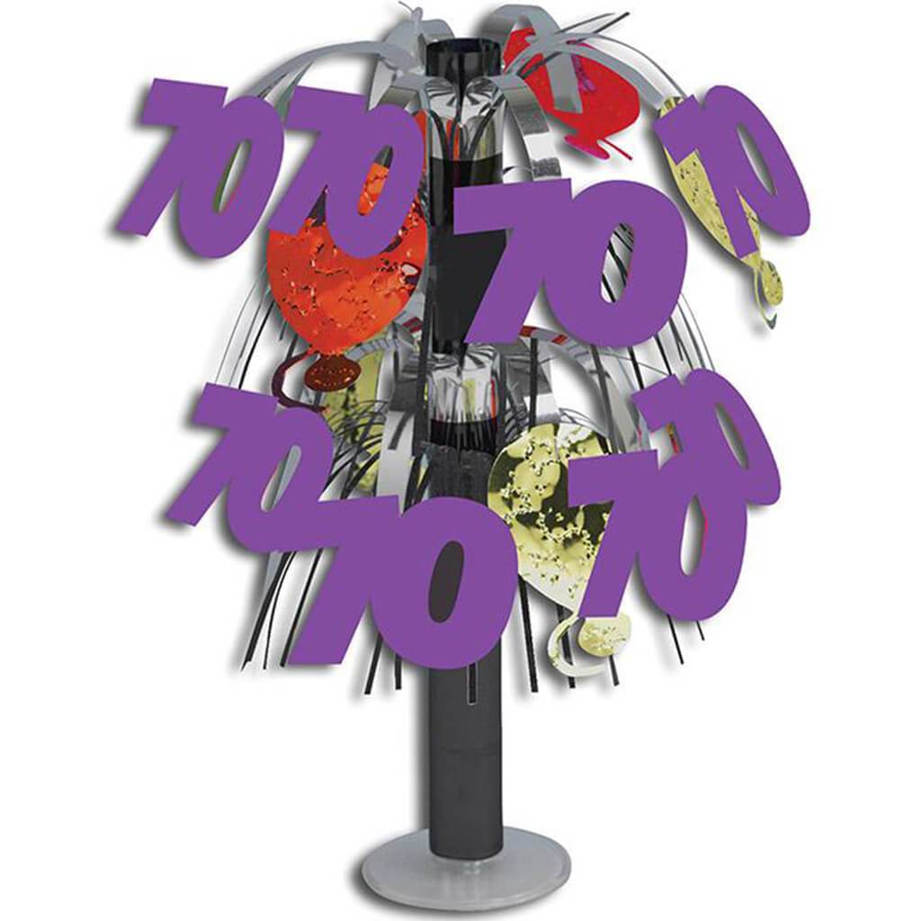 70th Birthday Foil Centerpiece