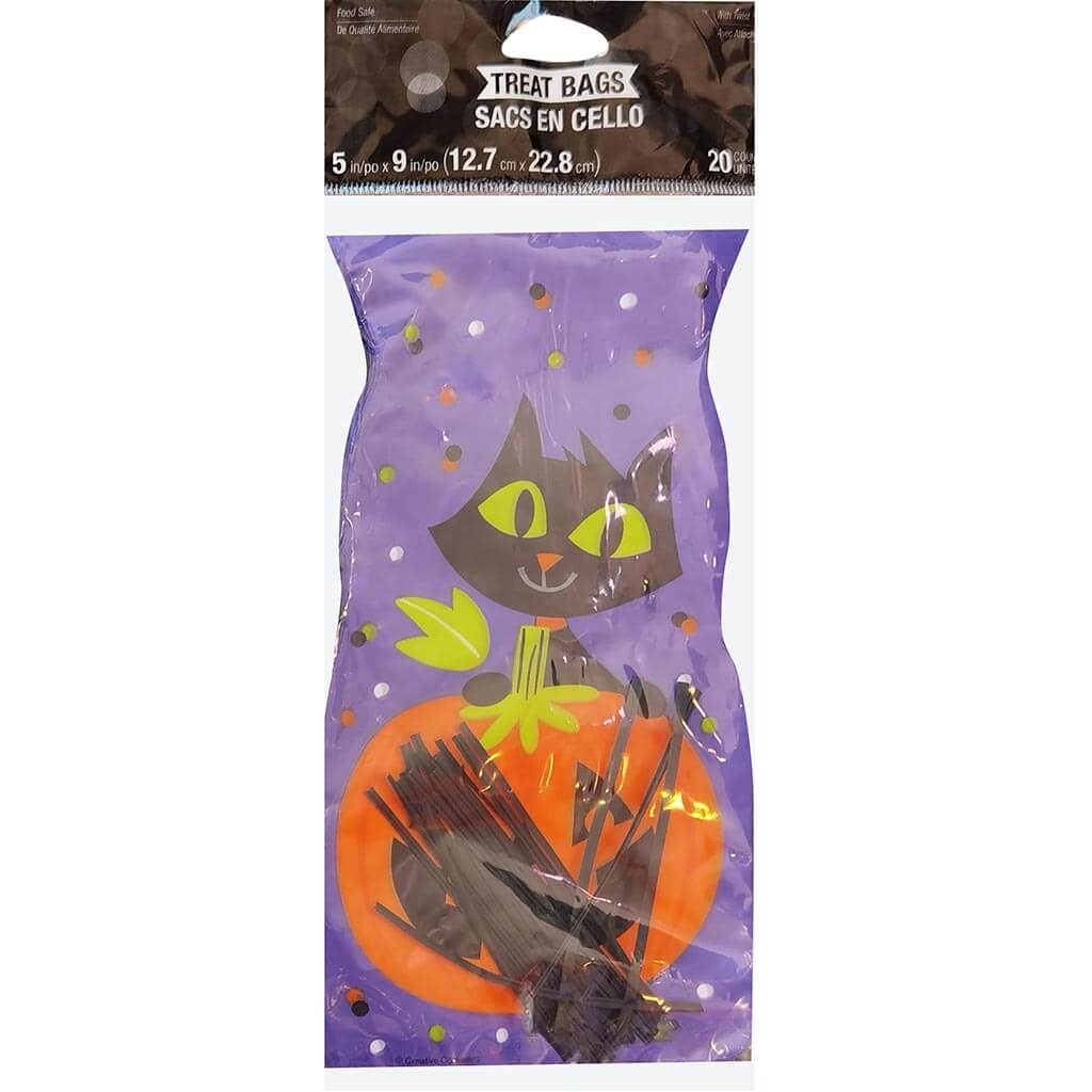 Jack O Lantern with Black Cat Halloween Trick Treat