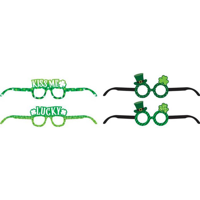 St. Patrick's Day Assorted Paper Eyeglasses