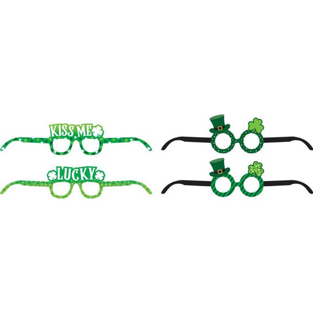 St. Patrick's Day Assorted Paper Eyeglasses