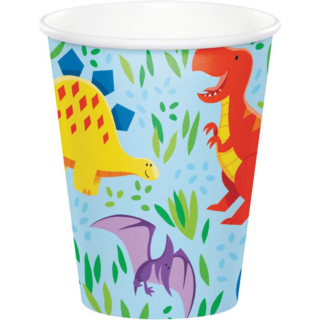 Friendly Dinosaur Paper Cups 8oz