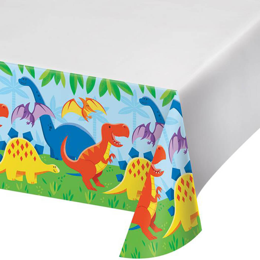 Dinosaur Friends Plastic Plastic Tablecover 48 x 88