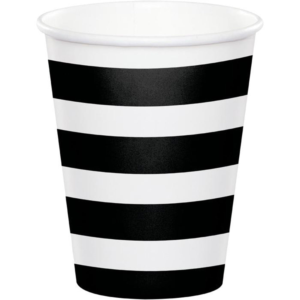 Black Stripes Paper Cups