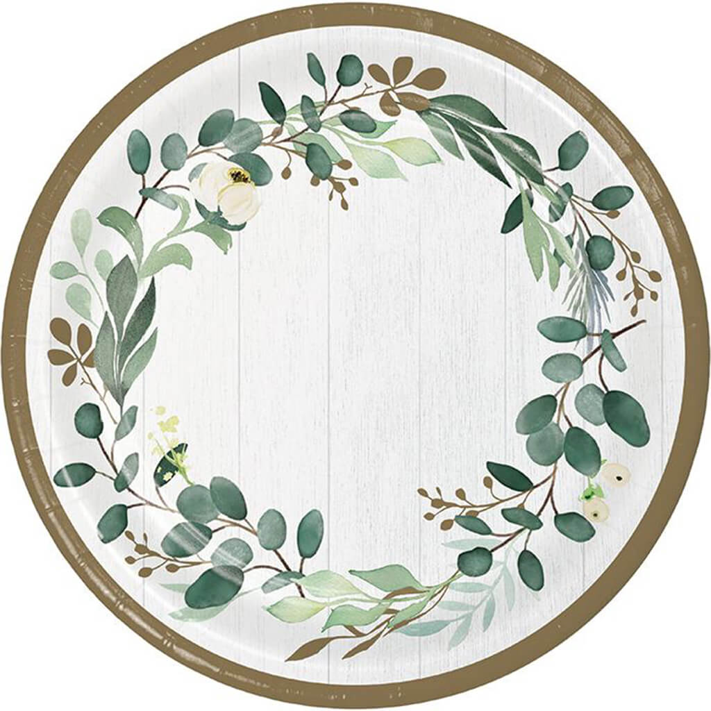 Eucalyptus Banquet Plates 8ct