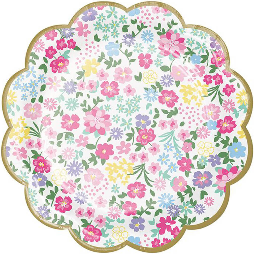 Floral Tea Party Paper Dessert Plates