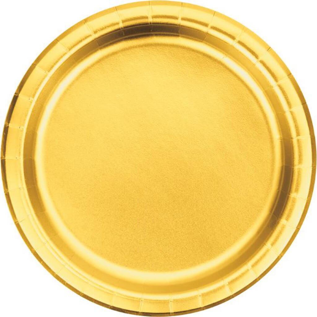 Gold Foil Dinner Plates 8ct