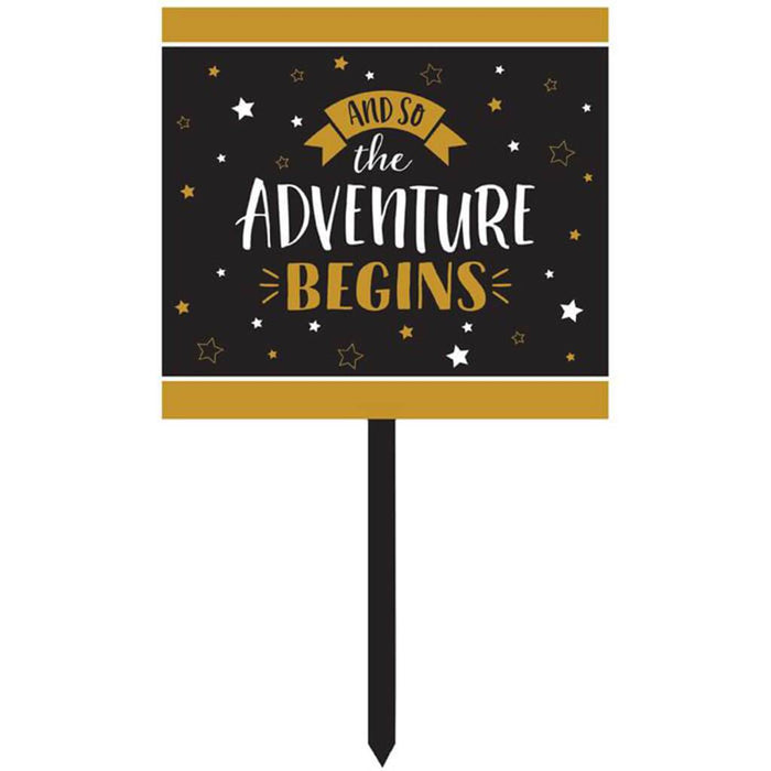Grad Adventure Yard Sign 15.5in x 14.5in