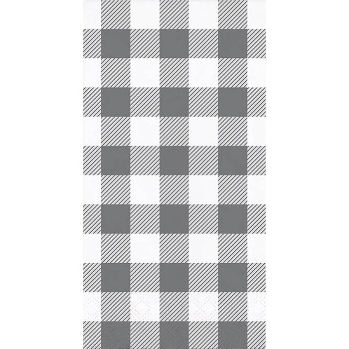 Gray and White Buffalo Check Guest Napkins 16ct 2ply