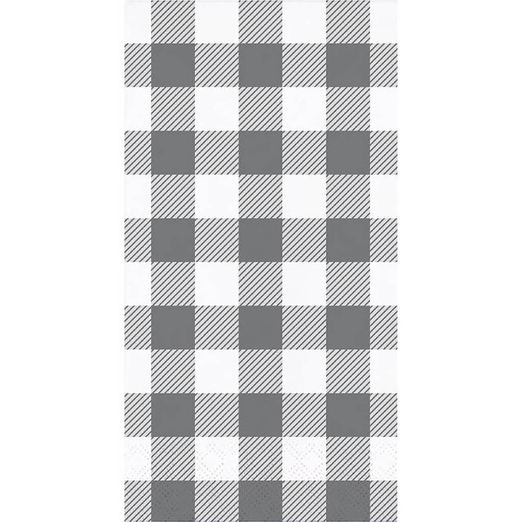 Gray and White Buffalo Check Guest Napkins 16ct 2ply