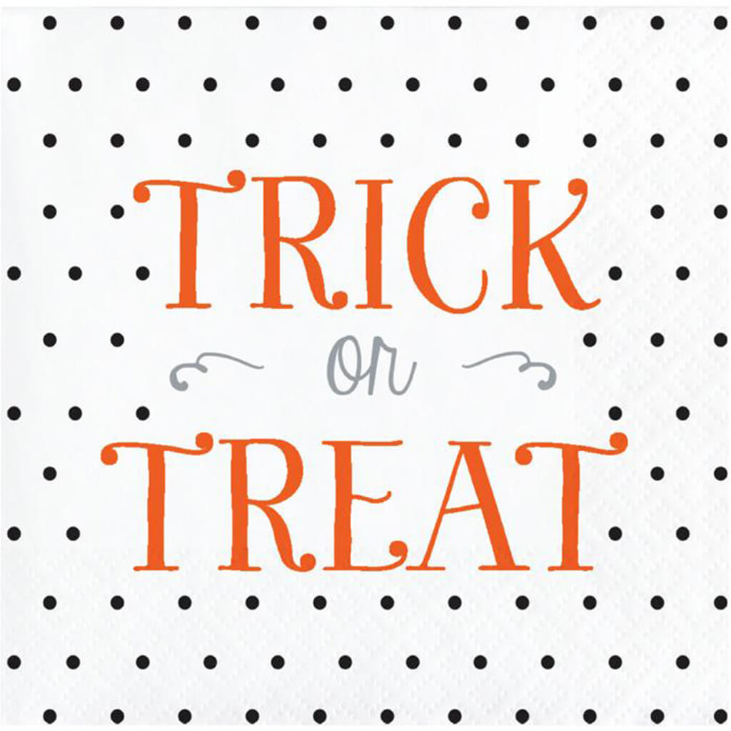 Trick or Treat Halloween Beverage Napkins 2ply 16ct