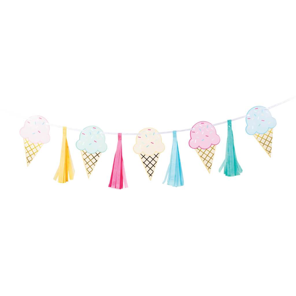 Ice Cream Party Tassel Banners