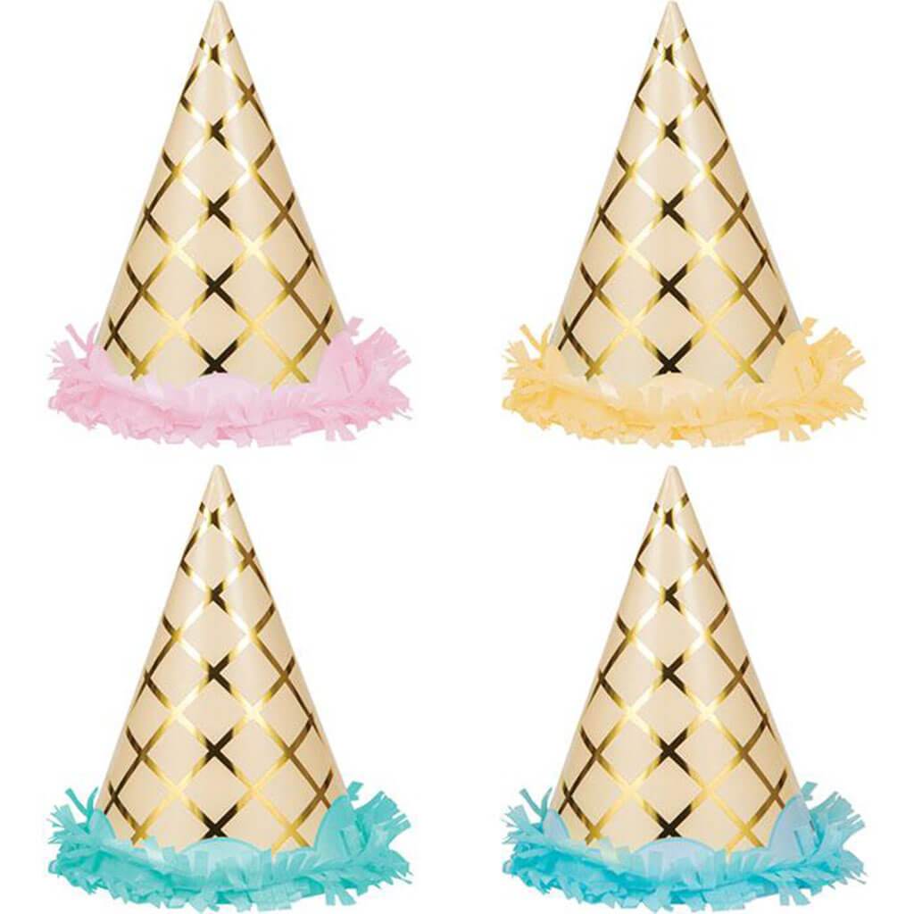 Ice Cream Party Party Hats 8ct