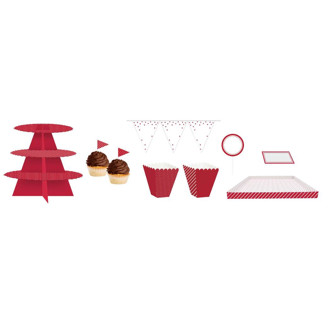 Red and White Birthday Treat Table Kit