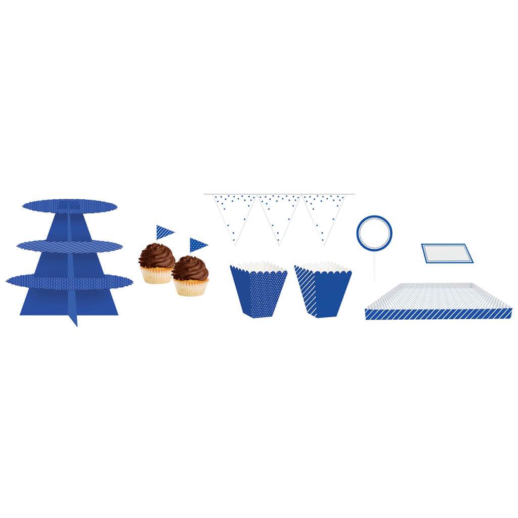 Cobalt Blue and White Birthday Treat Table Kit