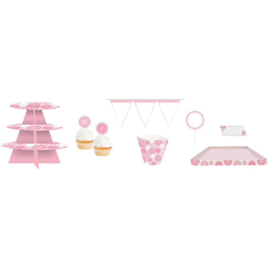 Pink and White Birthday Treat Table Kit