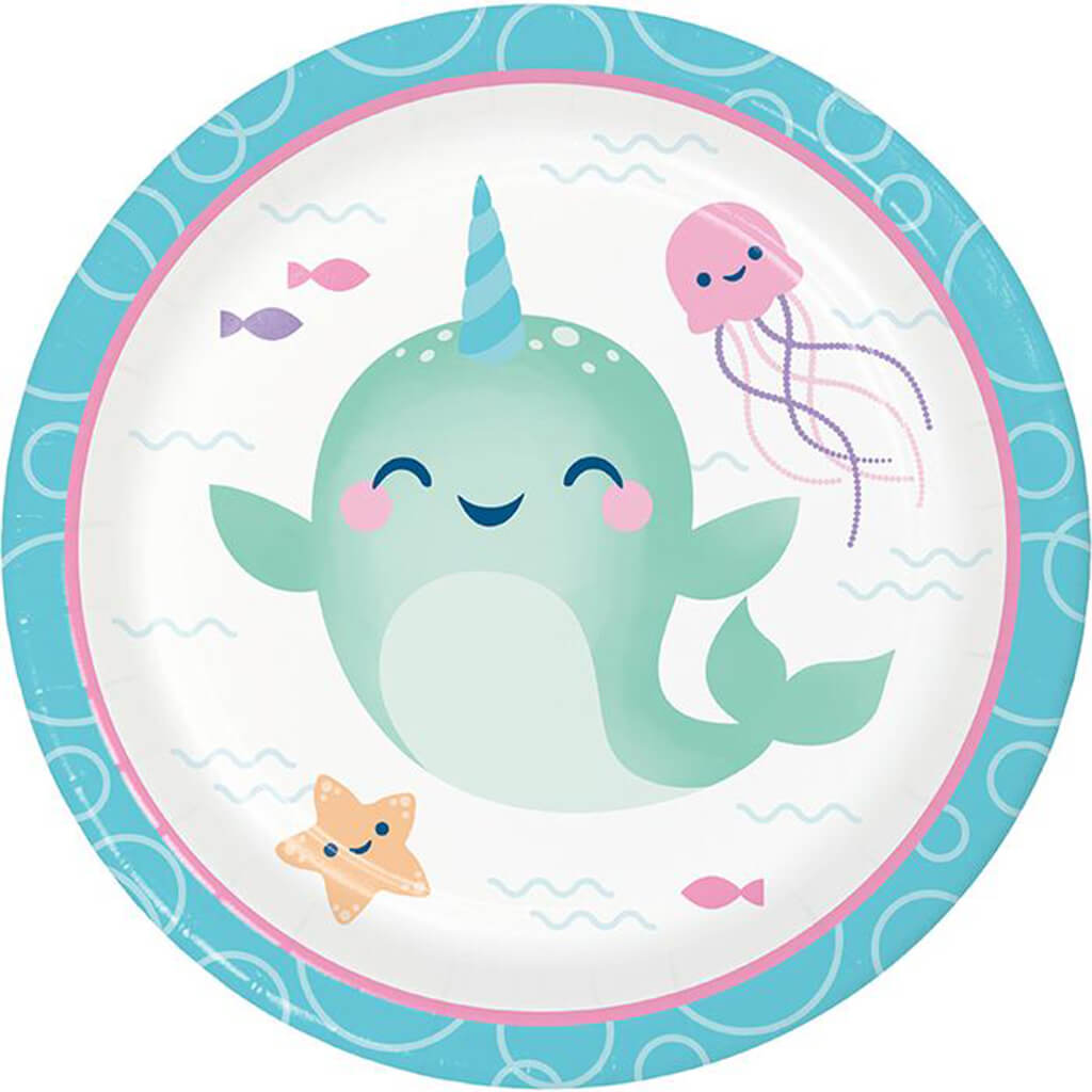 Narwhal Party Dessert Plates 8ct