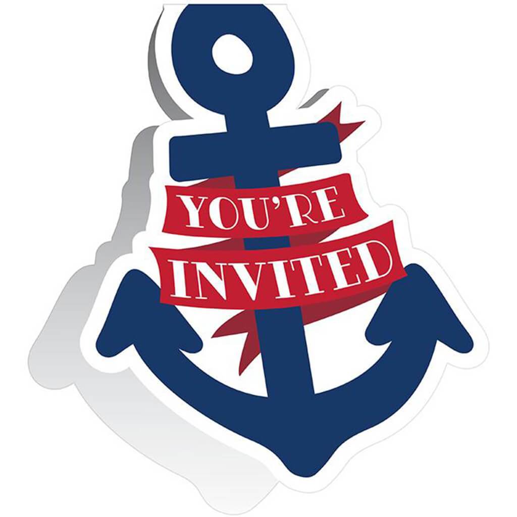 Nautical Baby Shower Invitations 8ct