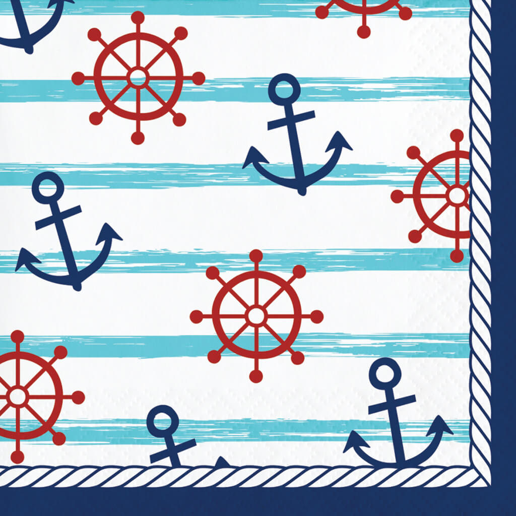 Nautical Baby Shower Beverage Napkins 16ct 2ply