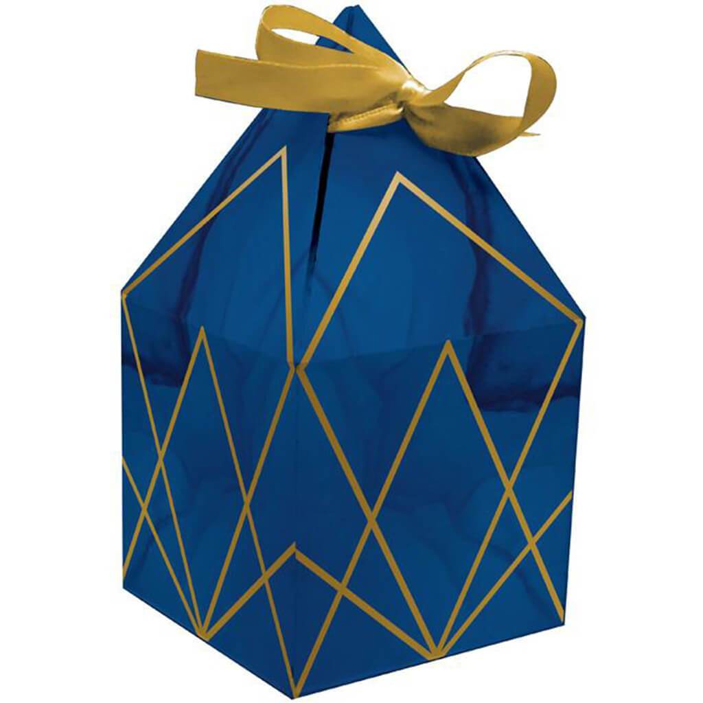 Navy Blue and Gold Foil Favor Boxes