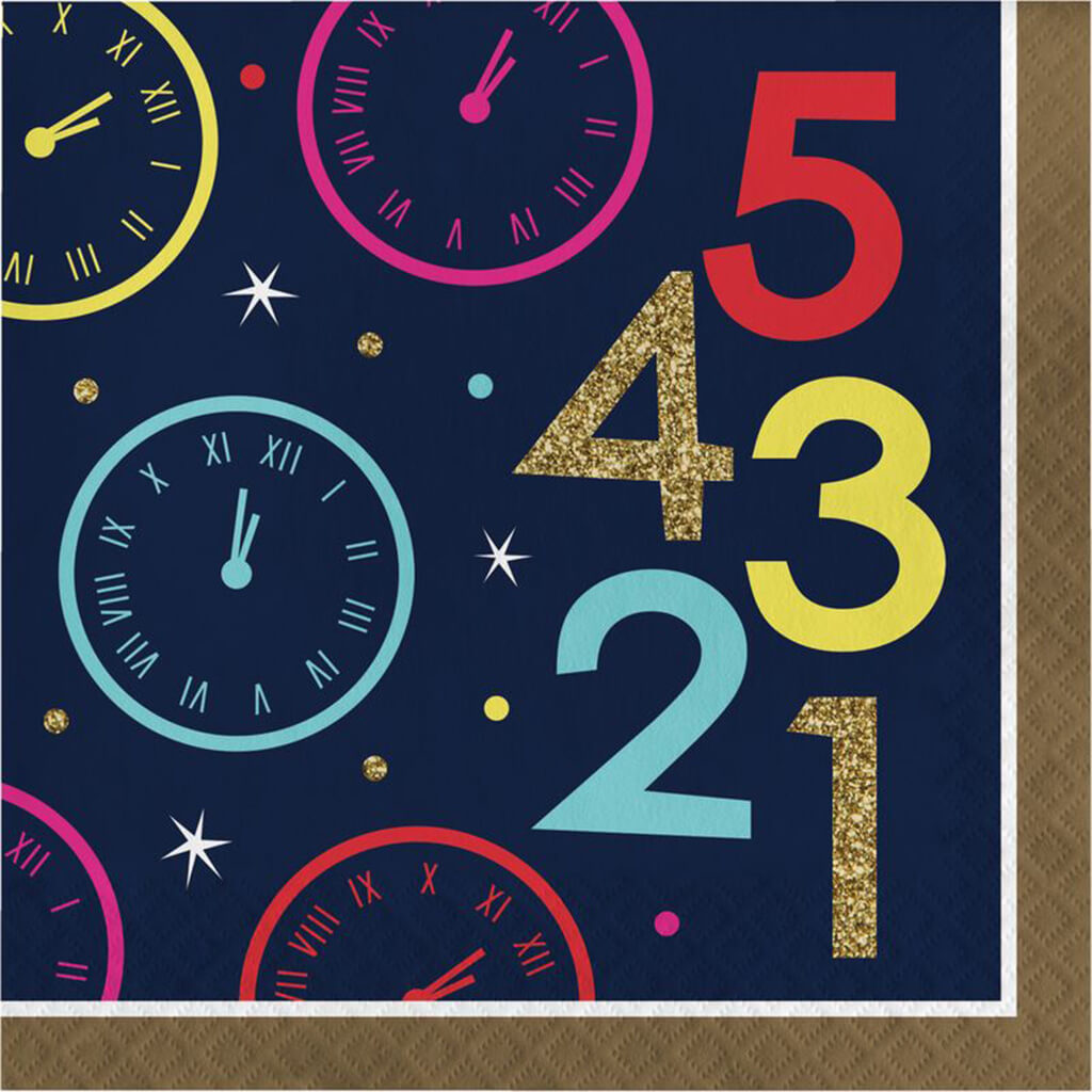 New Year Countdown Luncheon Napkins 2ply 16ct