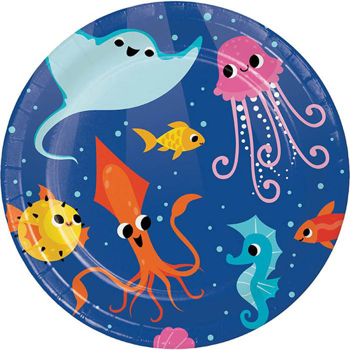 Ocean Celebration Dessert Plates 8ct