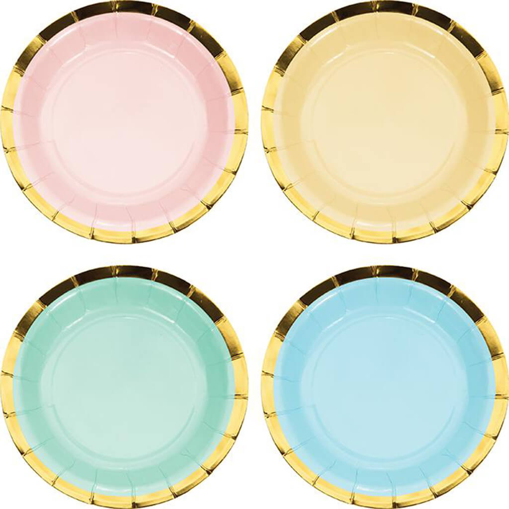 Pastel Celebrations Assorted Dessert Plates 8ct