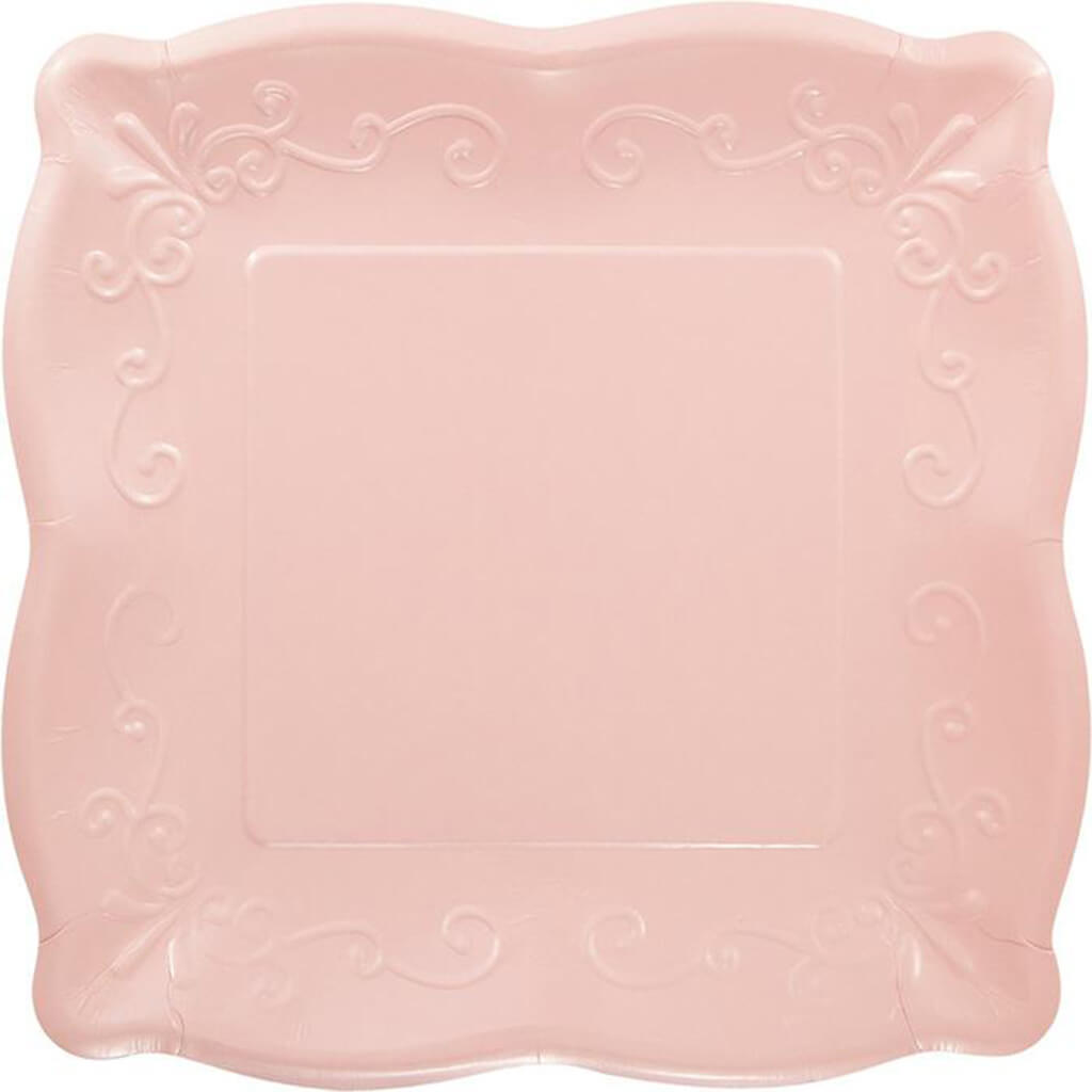 Pink Square Banquet Plate